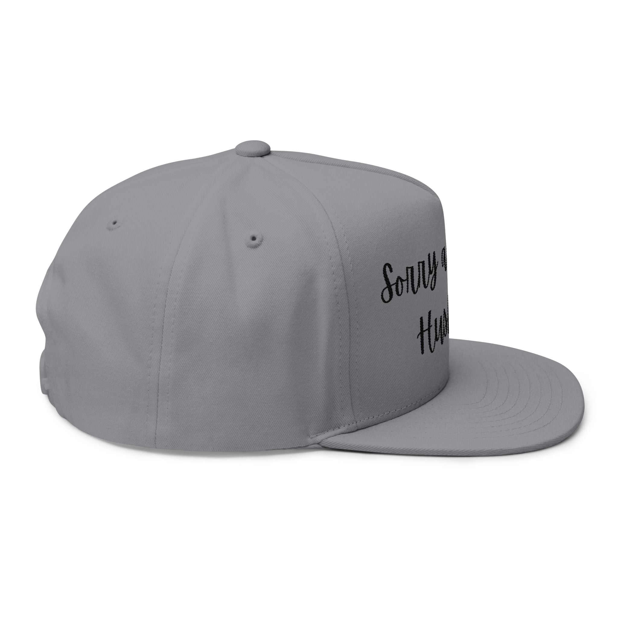 Sorry About My Husband Embroidered Flat Bill Cap