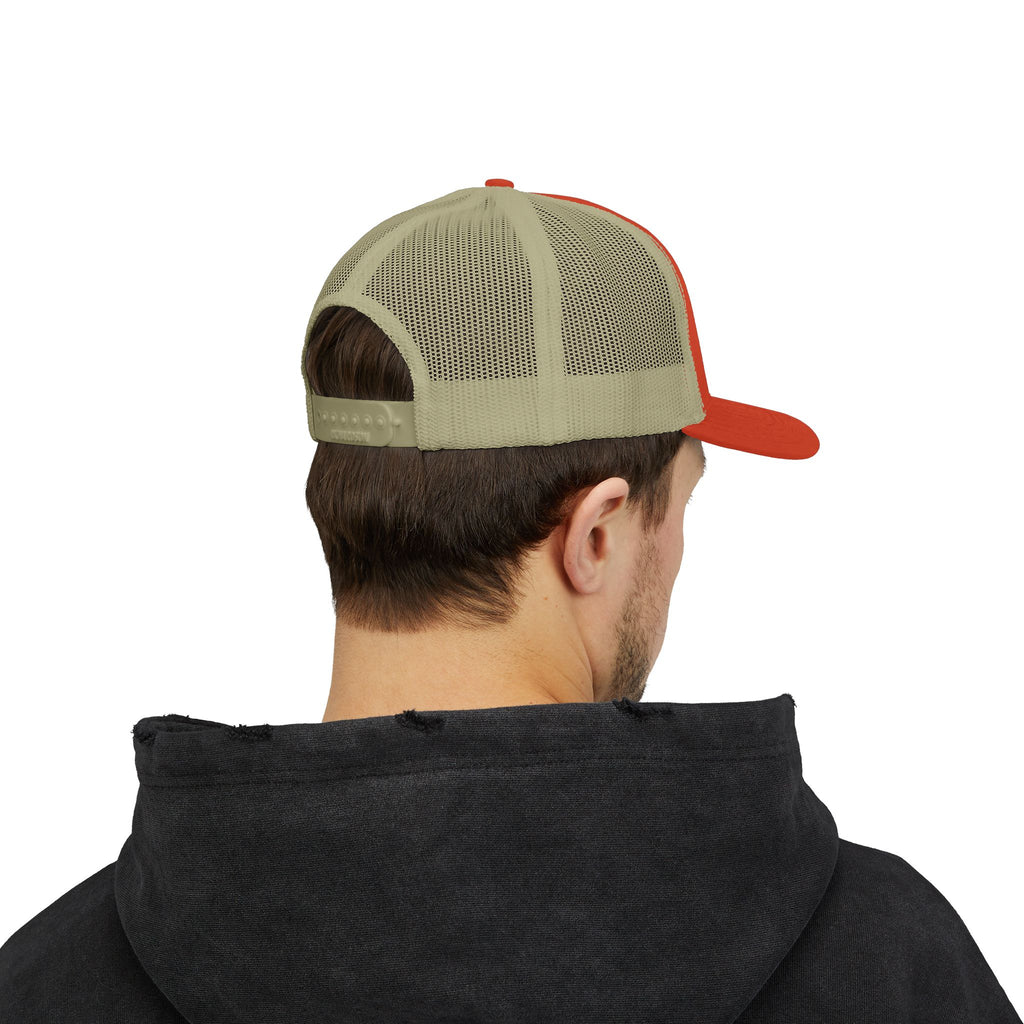 Cowboy Hat Trucker Cap — Western Text Snapback Mesh Hat