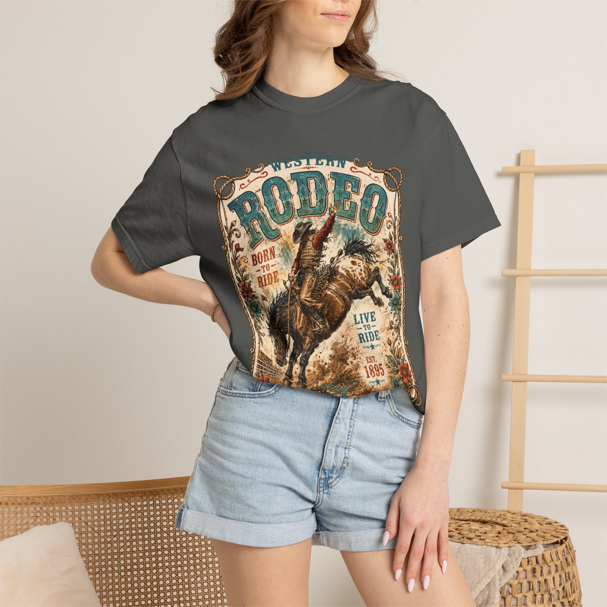 Rodeo Bucking Bronco Graphic T-Shirt