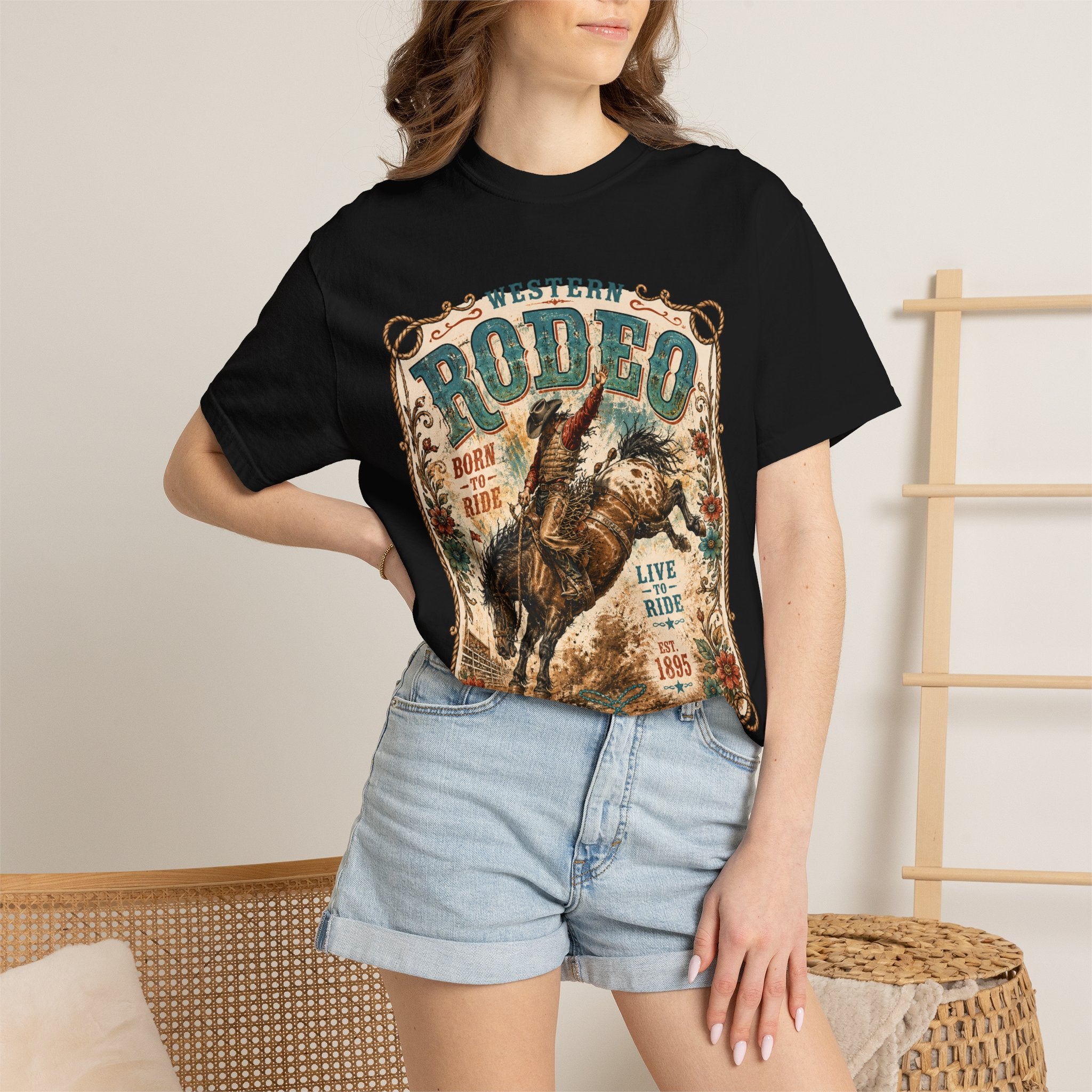 Rodeo Bucking Bronco Graphic T-Shirt