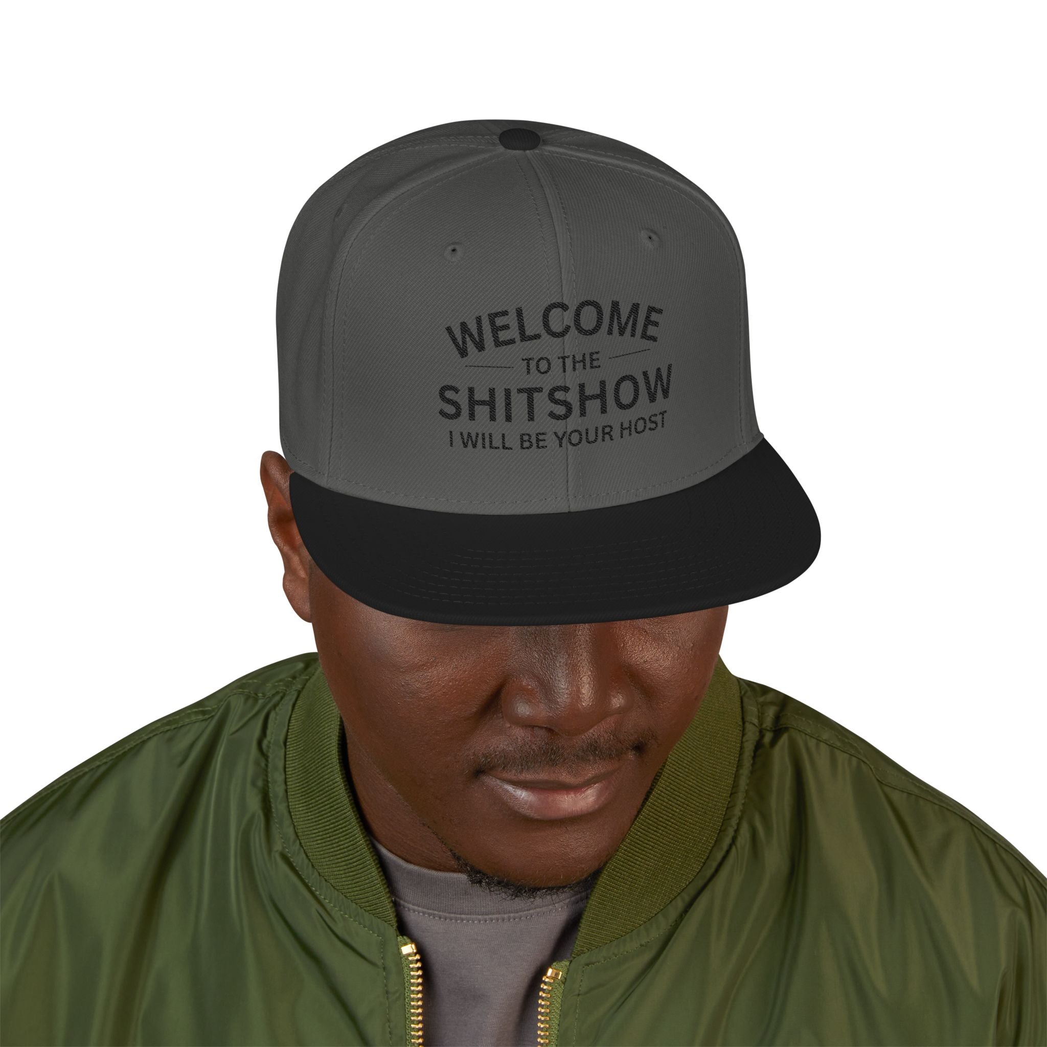 Embroidered Snapback Hat — "Welcome to the Sh*tshow" Streetwear Cap