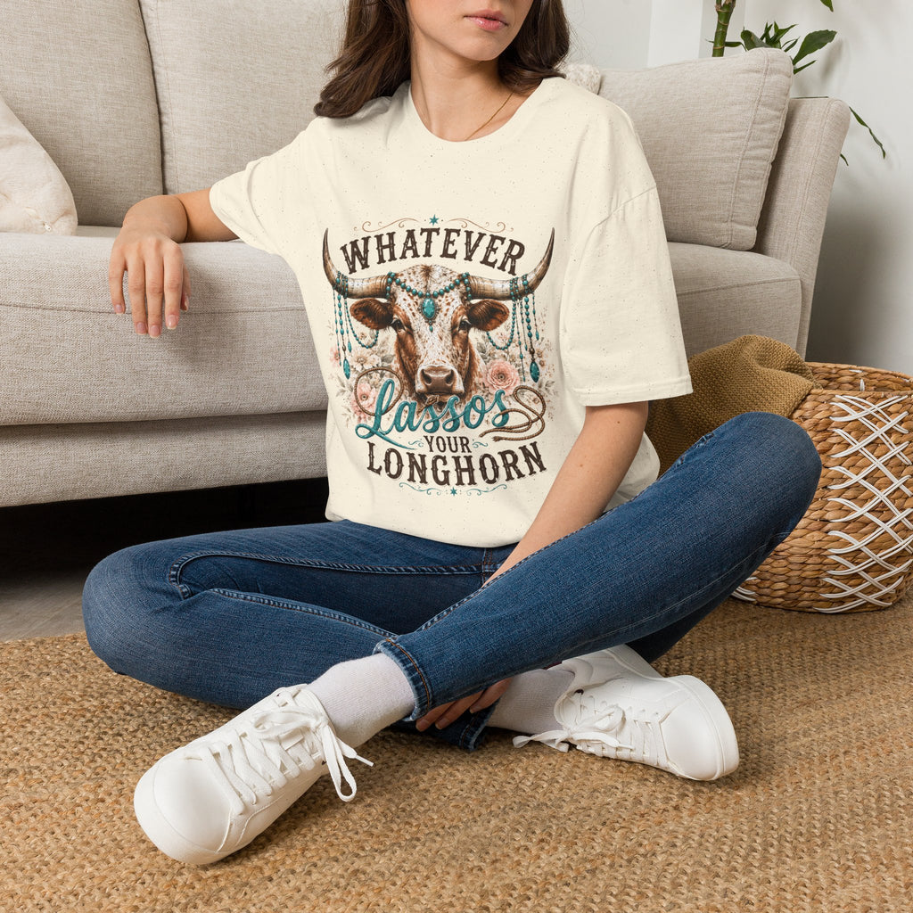 Whatever Longhorn T-Shirt — 'Lassos Your Longhorn' Western Graphic Tee