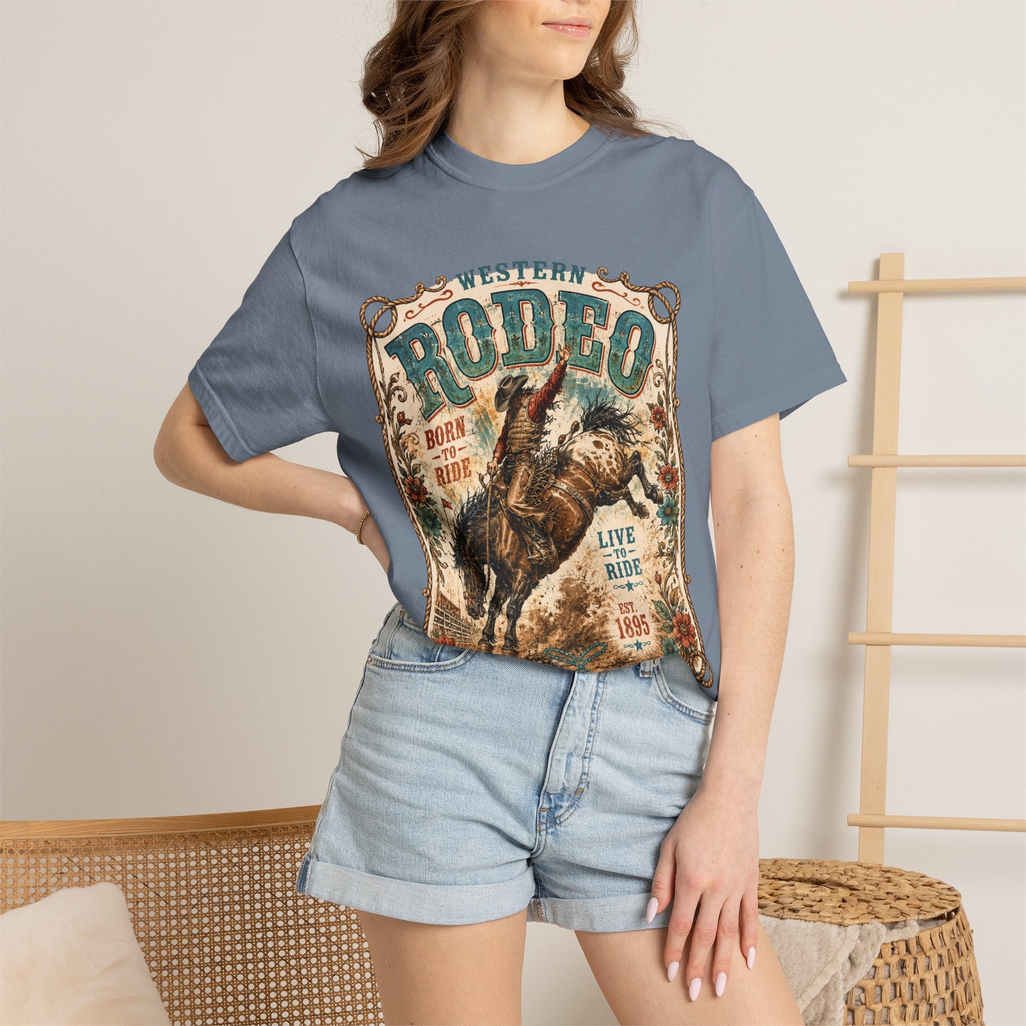 Rodeo Bucking Bronco Graphic T-Shirt