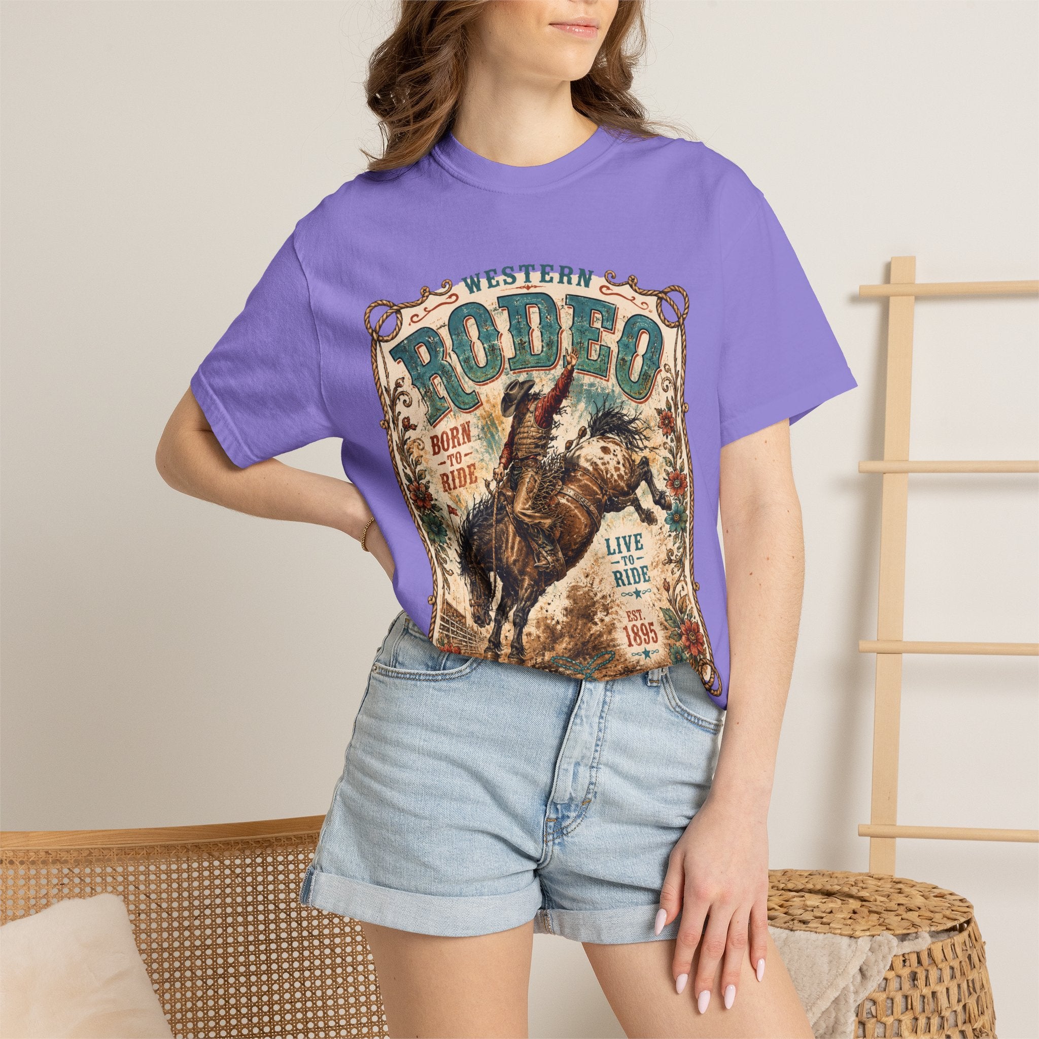 Rodeo Bucking Bronco Graphic T-Shirt