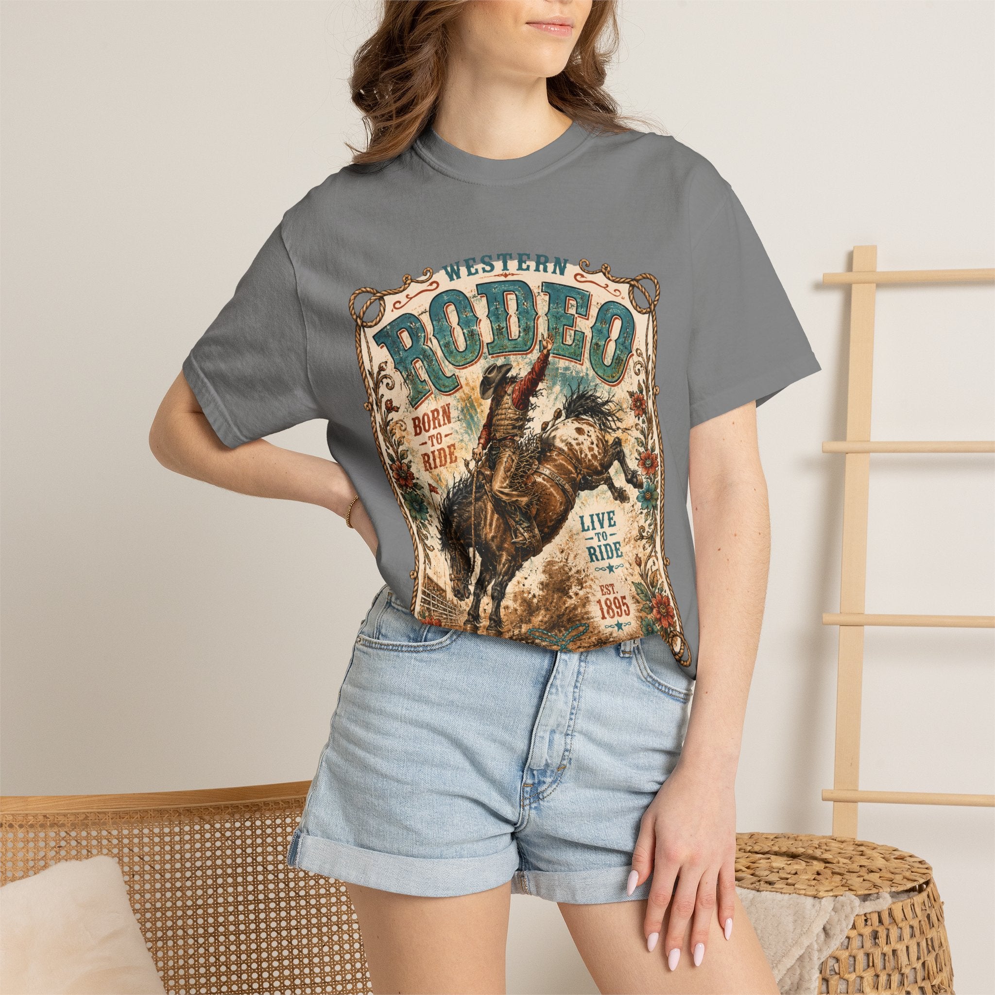 Rodeo Bucking Bronco Graphic T-Shirt