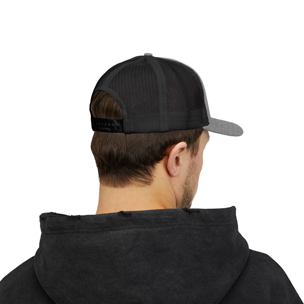 Cowboy Hat Trucker Cap — Western Text Snapback Mesh Hat