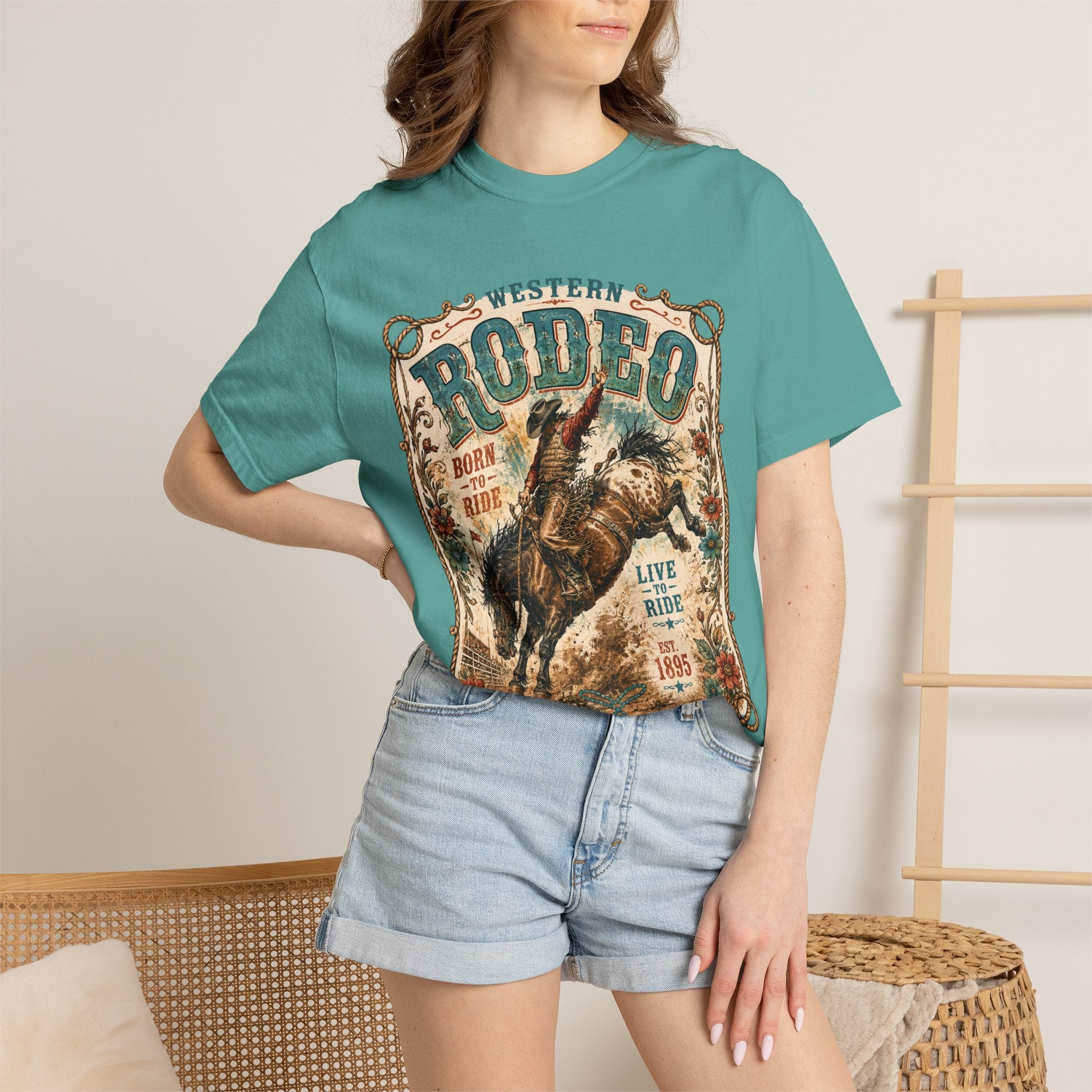 Rodeo Bucking Bronco Graphic T-Shirt